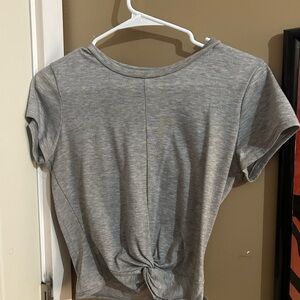 Tresics Heather Gray Knot-Back Tee